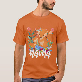 T-shirt Écureuil floral maman bébé maman maman maman anima