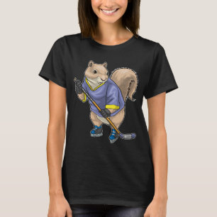 T-shirt Écureuil Hockey sur glace Bâton de hockey sur glac