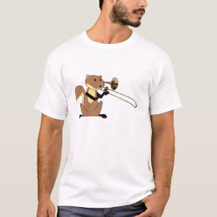 T-shirt Écureuil jouant le trombone