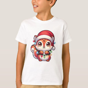 T-shirt Écureuil Joyeux Noël Animaux d'hiver Écureuils