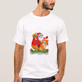 T-shirt Écureuil Lover Père Noël équitation