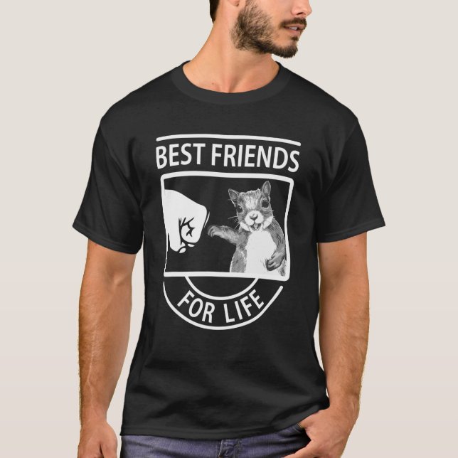 T-shirt Écureuil Meilleur Ami Pour La Vie (Devant)