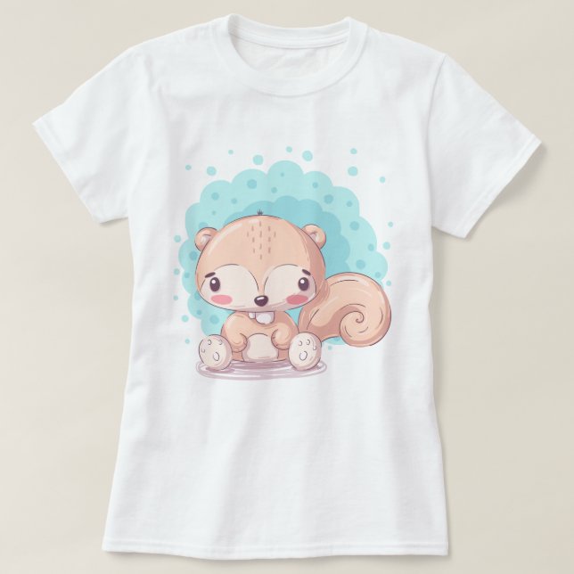 T-shirt écureuil mignon (Design devant)