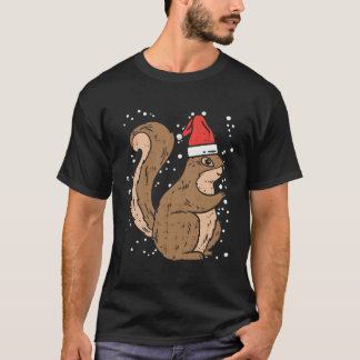 T-shirt Écureuil Noël Chapeau Noël Noël Noël Noël Pajama A