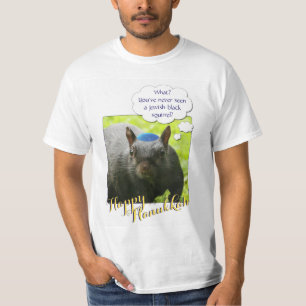 T-shirt Écureuil noir juif Hilarié portant Yarmulke