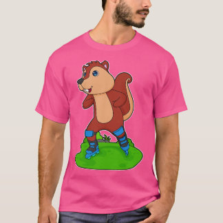 T-shirt Écureuil Patinage en ligne Patins à rouleaux