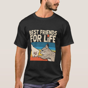 T-shirt Écureuil Poing Contre Meilleur Ami Pour La Vie Rét