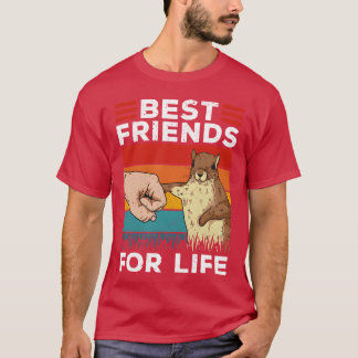 T-shirt Écureuil rétro Meilleurs Amis Pour La Vie Écureuil