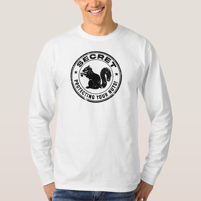 T-shirt Écureuil Secret "Protégez vos noix" (Devant)