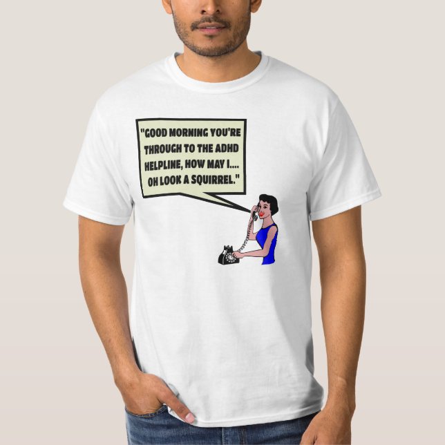 T-shirt Écureuil TDAH (Devant)