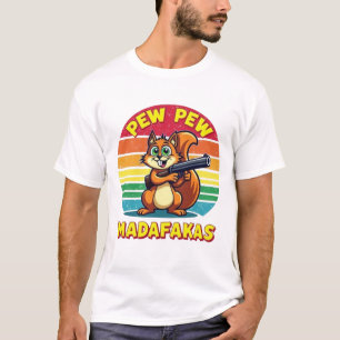T-shirt Écureuils en mode action : PEW PEW !