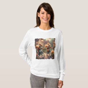 T-shirt Écureuils fantaisistes chevauchent un livre d'hist