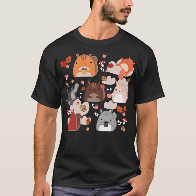 T-shirt Écureuils Kawaii (Devant)
