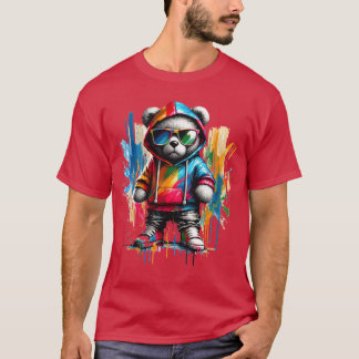 T-shirt eddy Bear Cool Bears Hip Hop Streetwear Colorful f