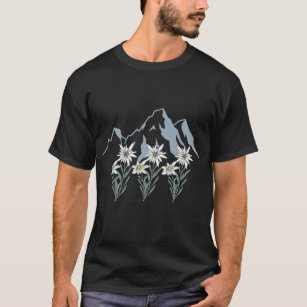 T-shirt Edelweiss Alpes Tyrol Fleur suisse de montagne