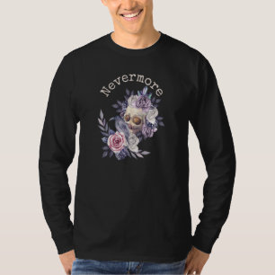 T-shirt Edgar Allan Poe Le Corbeau Plus gothique Floral