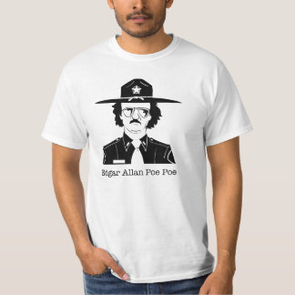 T-shirt Edgar Allan Poe Poe (noir sur le blanc)
