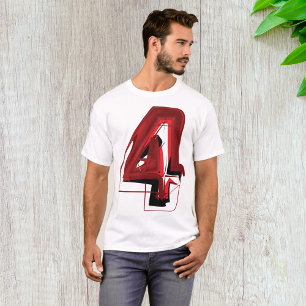 T-shirt Edgy Abstrait rouge et noir numéro 4