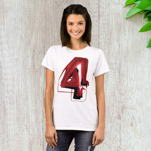 T-shirt Edgy Abstrait rouge et noir numéro 4