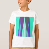 Edgy Blue Purple Cyan Chevron Art Imprimer