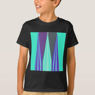 T-shirt Edgy Blue Purple Cyan Chevron Art Imprimer