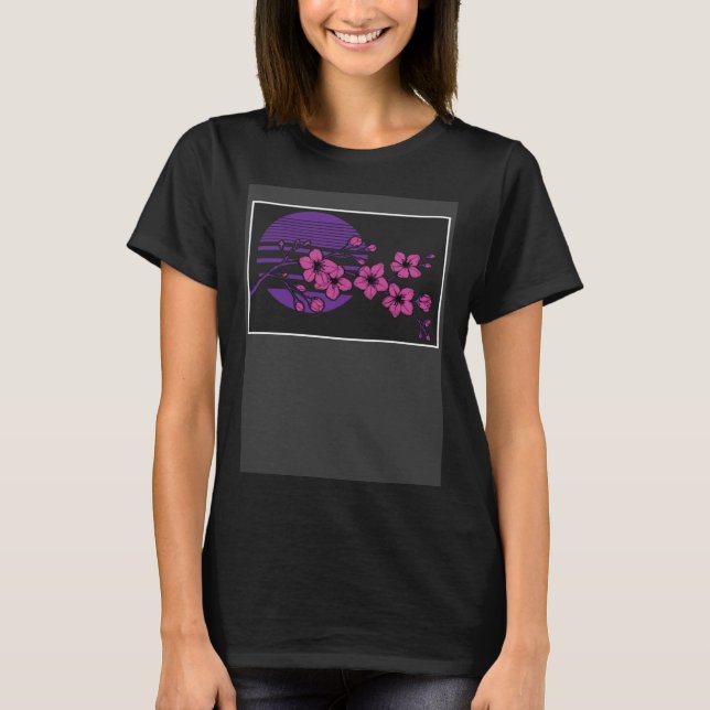 T-shirt Edgy Soft Grunge Japanese Cherry Blossom Tree Aest (Devant)