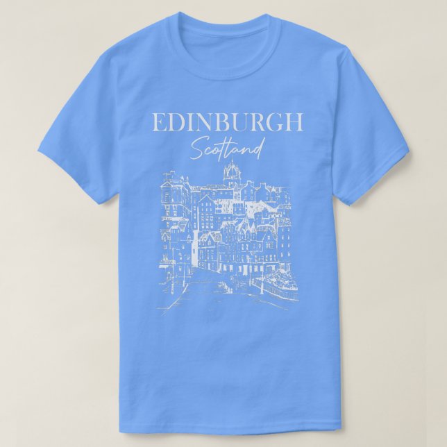 T-shirt Édimbourg Écosse Voyager Edimbourg Voyageuse (Design devant)