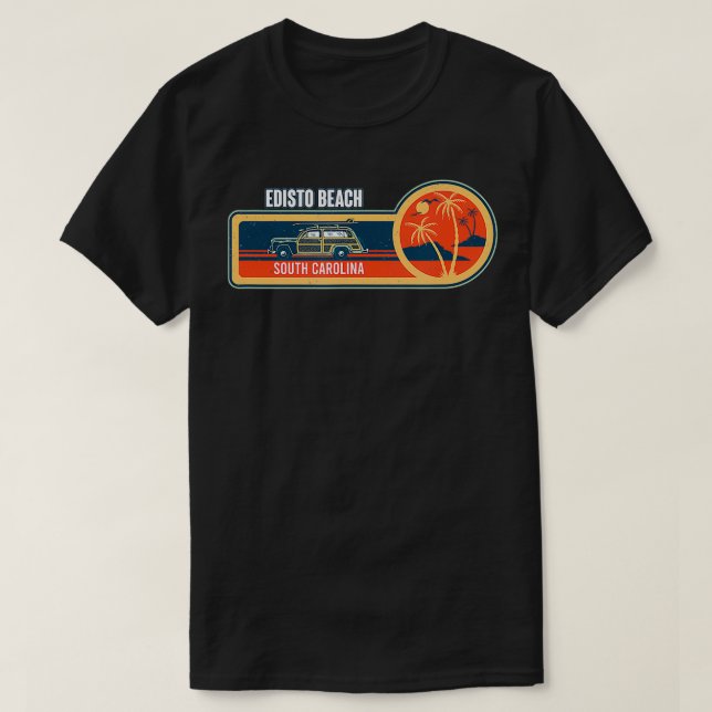 T-shirt Edisto Beach Souvenir  South Carolina Reminder  (Design devant)