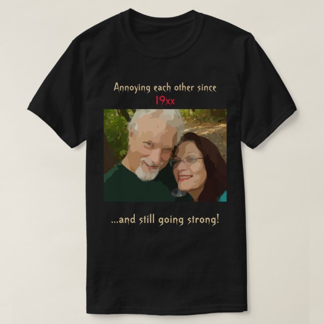 T-shirt Editable Anniversaire De L'Autre Photo (Design devant)