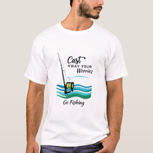 T-shirt Éditable Cast Away Your Worms Fishing