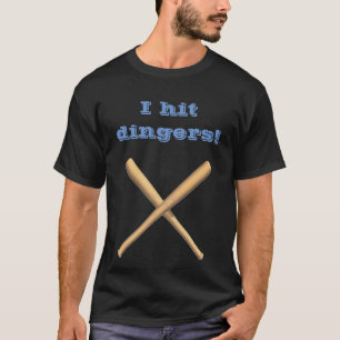 T-shirt Editable j'ai frappé le base-ball d'imbéciles