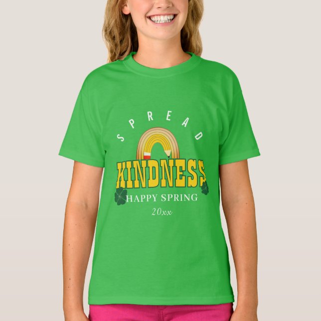 T-shirt Editable Printemps St. Patrick's Day Spread Kindne (Devant)