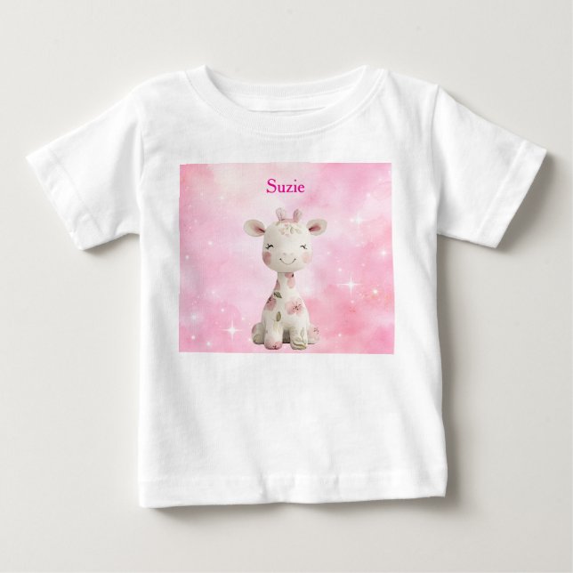 T-Shirt-Editable Rosa Chinoiserie T-Shirt (Vorderseite)
