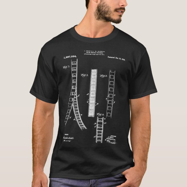 T-shirt Éditeur de film Bande de brevet Imprimés 1918 Esse (Devant)