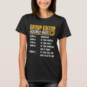 T-shirt Editeur de groupe drôle Heure Note Editeur de grou