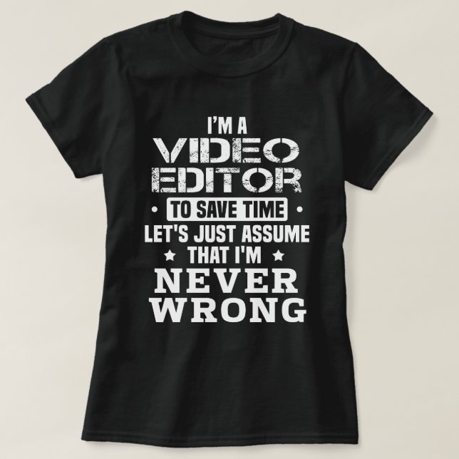 T-shirt Éditeur vidéo (Design devant)