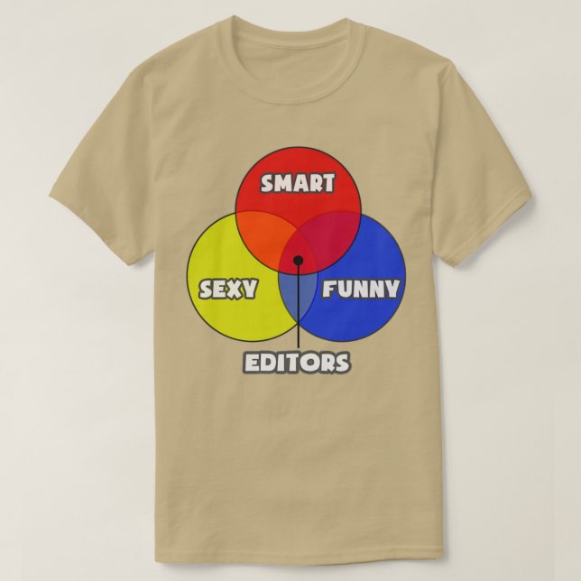T-shirt Éditeurs de diagramme de Venn (Design devant)
