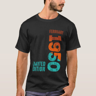 T-shirt Édition Limitée 1950 Février 1950 Année 1950 