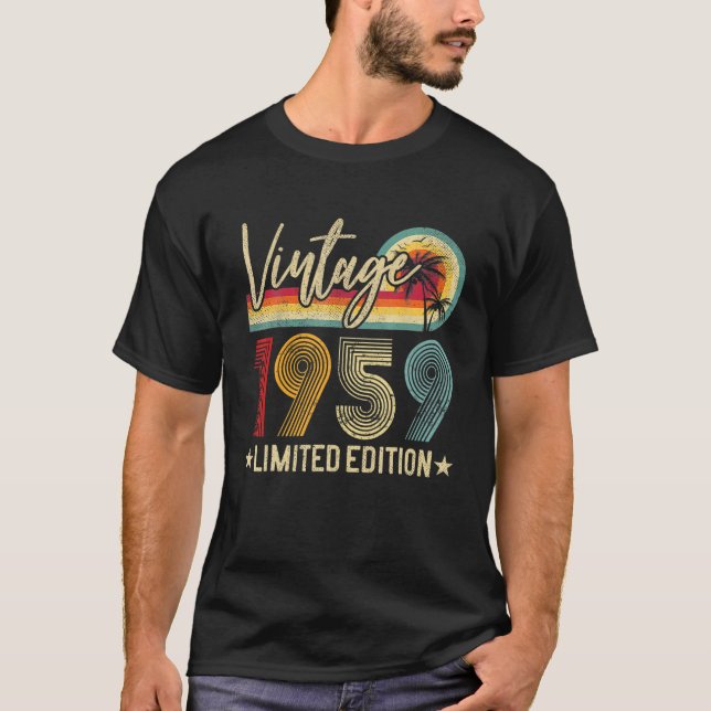 T-shirt Edition Limitée 1959 63E Anniversaire 63 Ans (Devant)