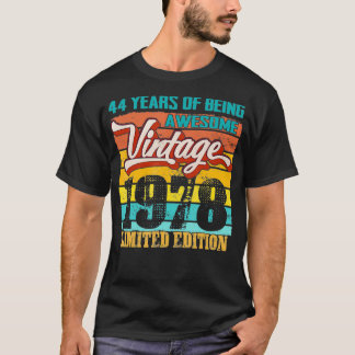 T-shirt Edition Limitée 1978 44 ans Funny 44e mignon