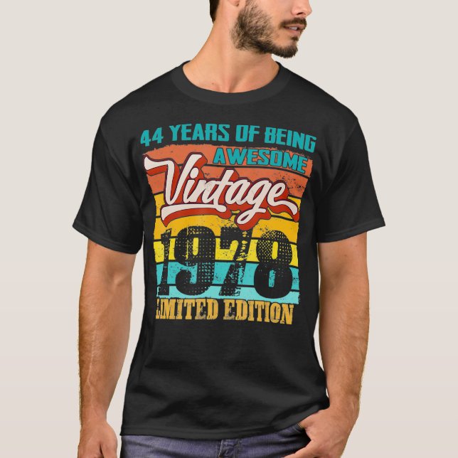 T-shirt Edition Limitée 1978 44 ans Funny 44e mignon  (Devant)