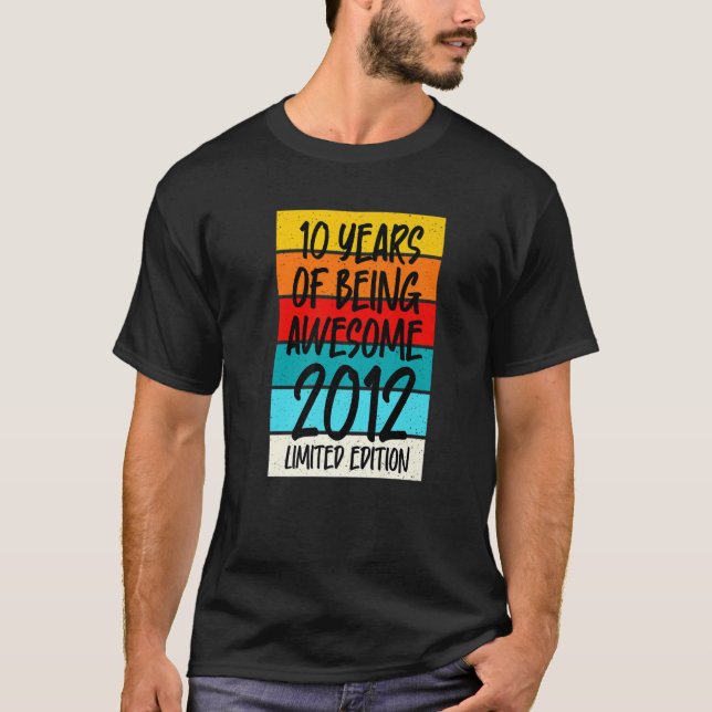 T-shirt Edition Limitée 2012 T 10 Ans D'Être Étonnant (Devant)