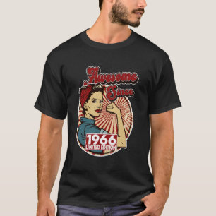 T-shirt Édition limitée Awesome Since 1966 59e Bi pour fem
