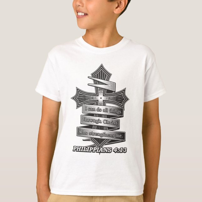 T-shirt Edition limitée Philippiens 4:13 Christian Bible (Devant)
