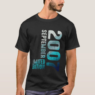 T-shirt Édition limitée Septembre 2007 2007 Rétro 2007 Vin