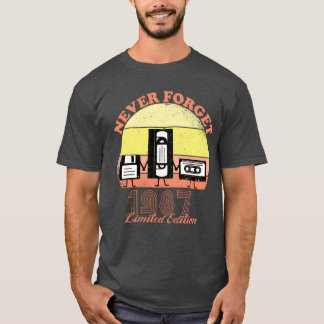 T-shirt Édition limitée Vin d'anniversaire 1987 à ne jamai