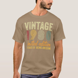 T-shirt Édition limitée vintage 1980 pour 45e anniversaire
