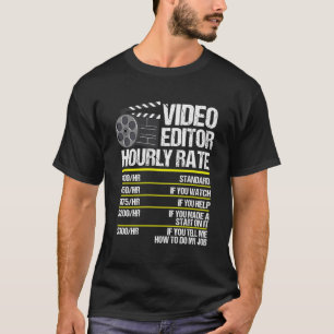 T-shirt Édition vidéo Création de vidéo Éditeur Vidéograph