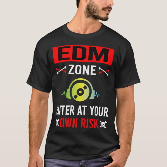 T-shirt EDM de zone de risque (Devant)