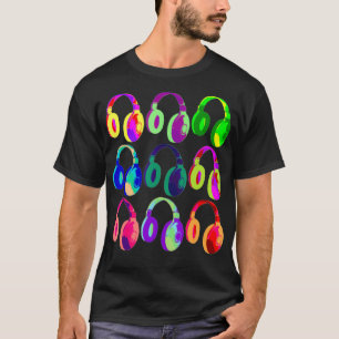 T-shirt EDM DJ Headphone Dance Rave Muic Fetival